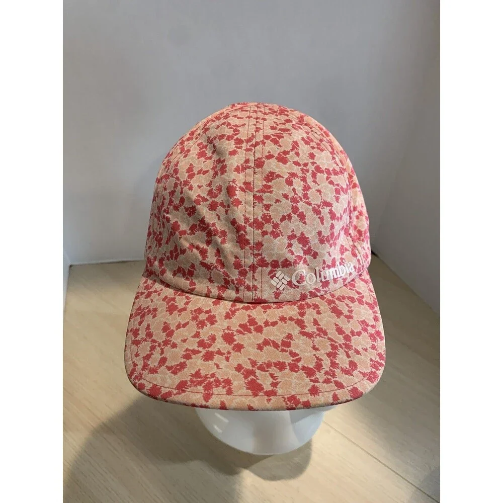 Columbia Hat Youth Girls O/S One Size Pink Floral 100% Nylon Moisture Wick Nylon